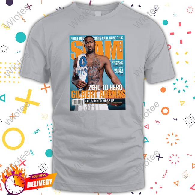 Official Mitchell And Ness Slam Cover Washington Wizards Gilbert Arenas  Shirt - Wiotee