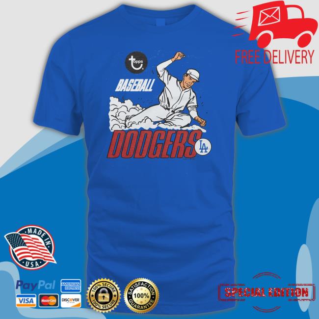 Los Angeles Dodgers T-Shirt from Homage. | Royal Blue | Vintage Apparel from Homage.