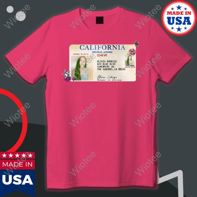 Olivia Rodrigo Merch Drivers License 23 Tee Shirt Olivia'S Livies