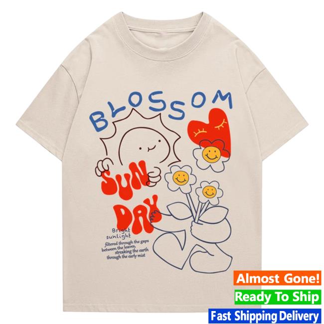 Daulet Apparel Blossom Sun Day T-Shirt Daulet Apparel Blossom Sun Day T-Shirt