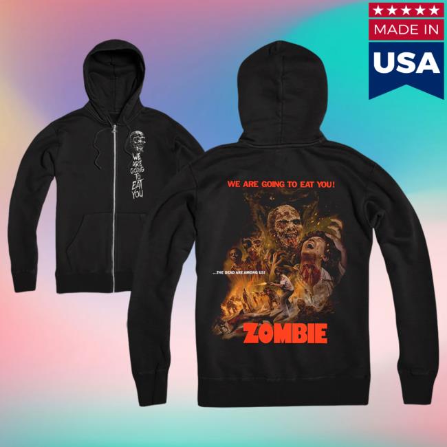 Official Cavity Colors Lucio Fulci's Zombie - Zip Up Crew neck Sweatshirt Official Cavity Colors Lucio Fulci's Zombie - Zip Up Crew neck Sweatshirt