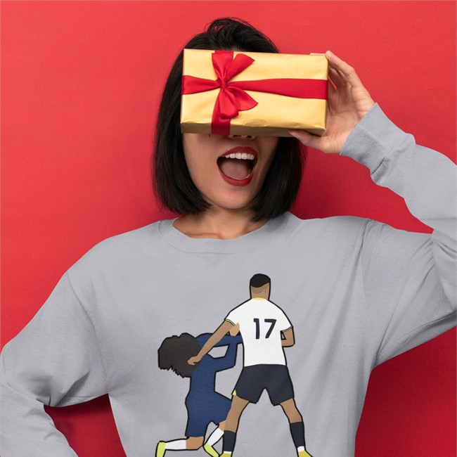 Cristian Romero Not Committing A Foul Crewneck Sweatshirt Cristian Romero Not Committing A Foul Sweatshirts Grey