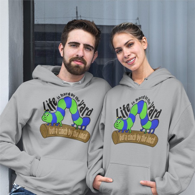 Shirts That Go Hard Life Is Hard By The Yard But A Cinch By The Inch Tee Shirt Good Shirts Merch