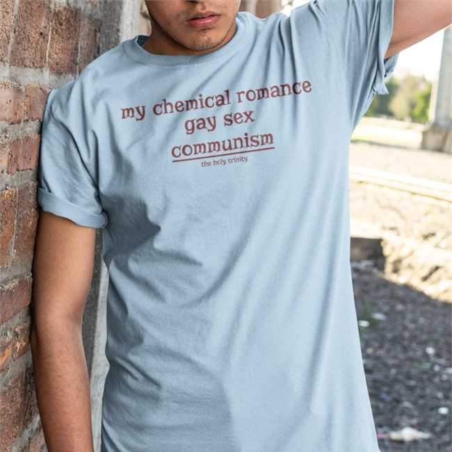 My Chemical Romance Gay Sex Communism The Holy Trinity Hooded Sweatshirt