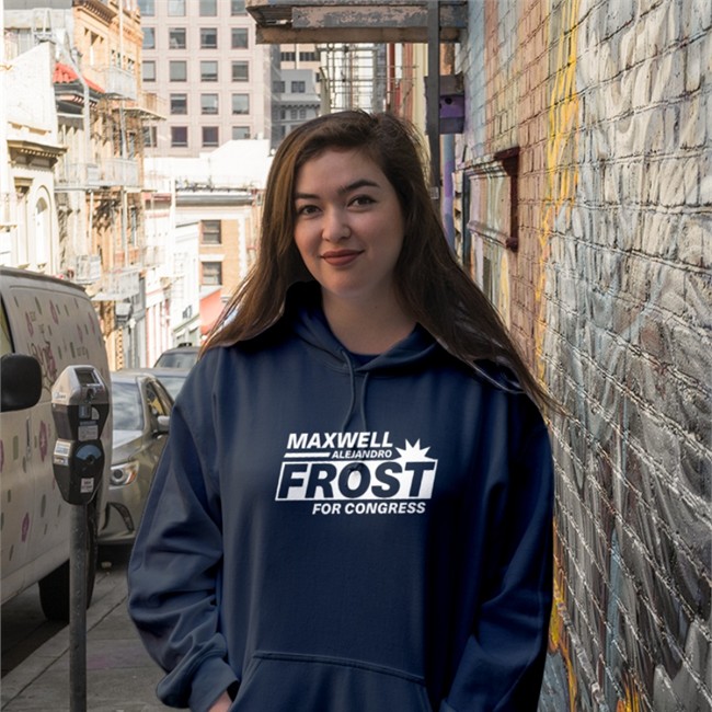 Maxwell Alejandro Frost For Congress Hooded Sweatshirt Maxwell Alejandro Frost For Congress Hoodie
