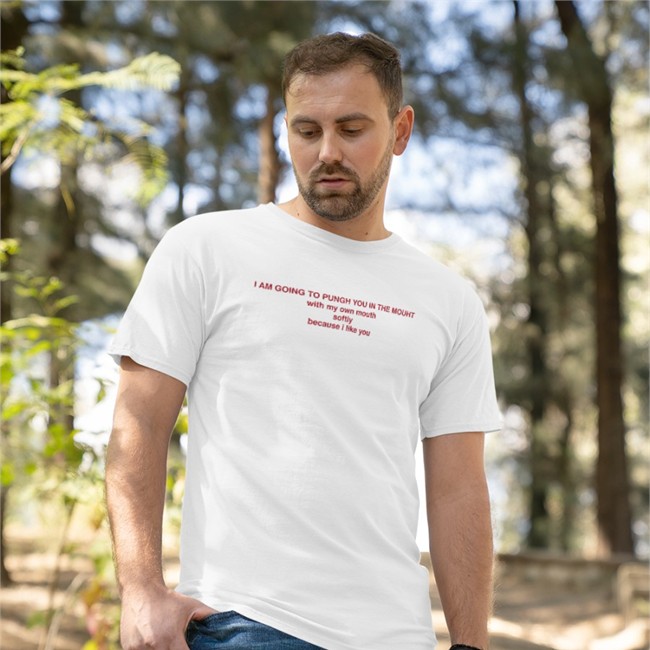 I Am Going To Punch You In The Mouth With My Own Mouth Softly Bacause I Like You Shirt