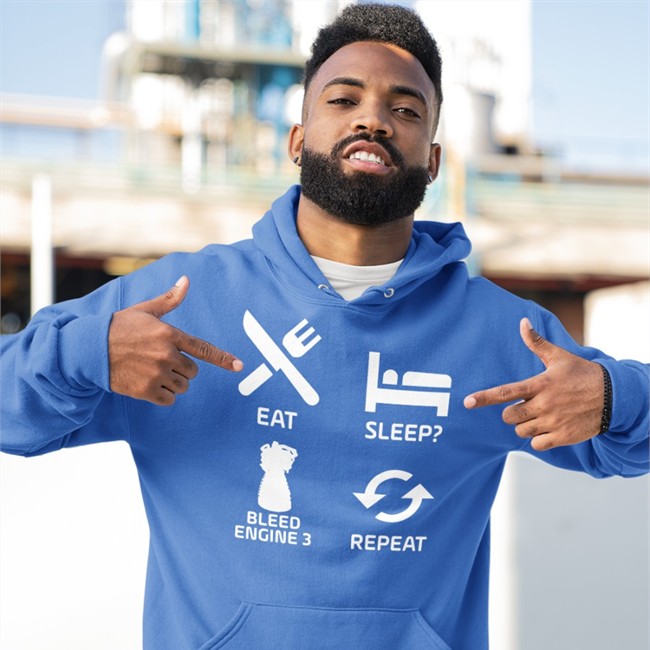 Eat Sleep Bleed Engine 3 Repeat Hoodie Nasa Spaceflight Merch