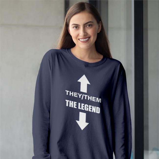 They/Them The Legend T Shirt Black