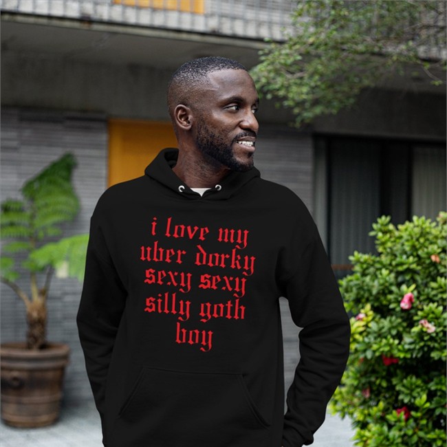 I Love My Uber Dorky Sexy Sexy Silly Goth Boy Shirts Blue I Love My Uber Dorky Sexy Sexy Silly Goth Boy T Shirt Blue