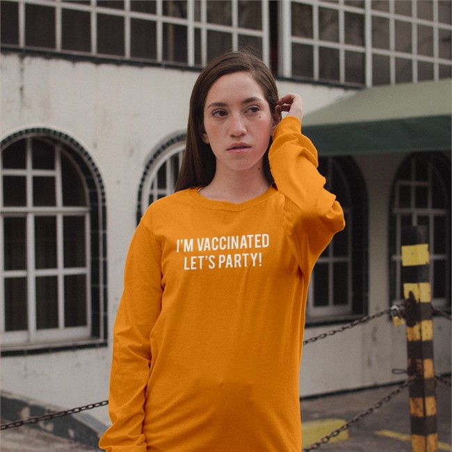 The Mindsculpter I'm Vaccinated Let's Party T Shirt