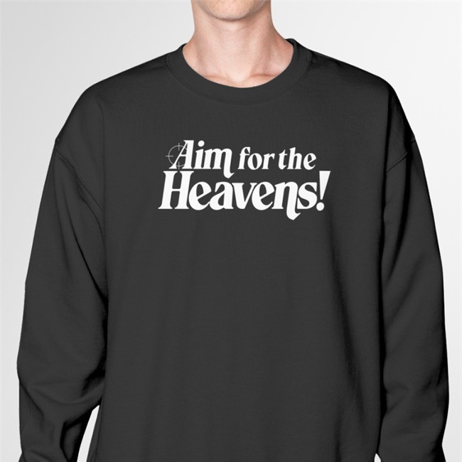 Neon White Merch Aim For The Heavens Shirt By Ben Esposito Neon White Merch Aim For The Heavens Shirt By Ben Esposito