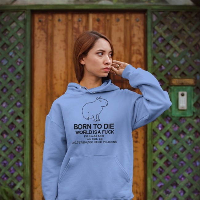 Tofu Pixel Born To Die Capybara Hoodie