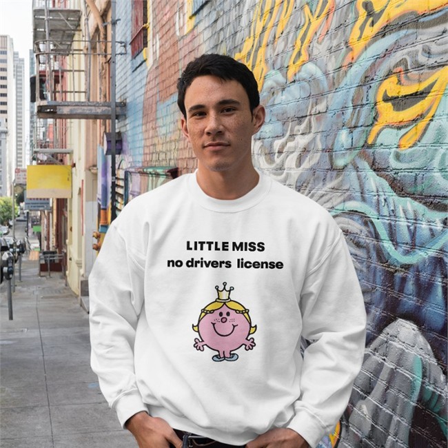 Little Miss No Drivers License Crewneck Sweatshirt Spicymayo