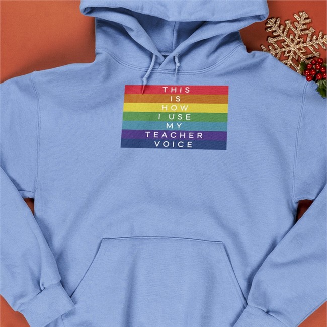 This Is How I Use My Teacher Voice Tee Shirt Queer This Is How I Use My Teacher Voice Pride Long Sleeve Tee LGBTQ Community Libs of TikTok Lisa Boothe