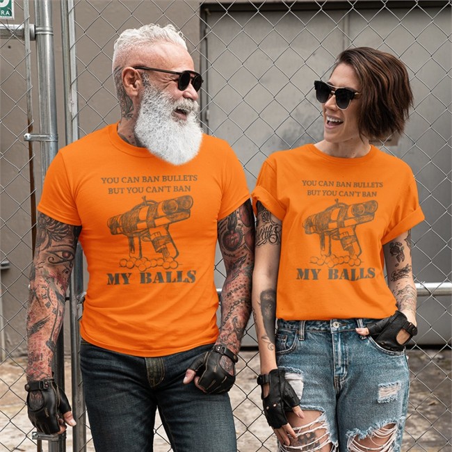 You Can Ban Bullets But You Can’T Ban My Balls Japanese Pipe Gun Shirt Bunker Branding Co Store Brandon Herrera TheAKGuy You Can Ban Bullets But You Can’T Ban My Balls Shirt