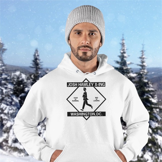 Raygun Merch Josh Hawley Crossing T Shirt Josh Hawley X-Ing Washington Dc Good At Running Bad At Leading
