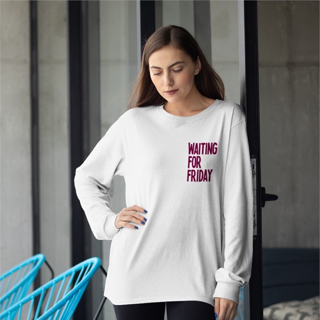 Zalando Merch Waiting For Friday Sweatshirt Frau Herzallerliebst Waiting For Friday Shirt White