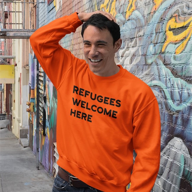 Paul Bloomer Refugees Welcome Here T-Shirts Refugees Welcome Here Shirt