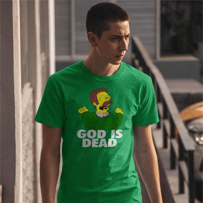 Shirts That Go Hard Ned Flanders God Is Dead Shirt The Simpsons