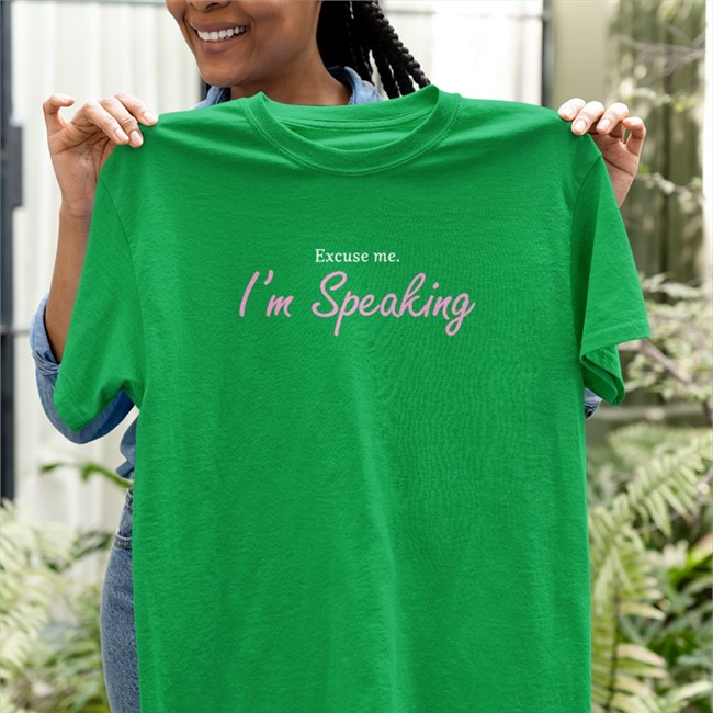 Stacey Abrams Excuse Me I'm Speaking Shirt Navy Afrosabi
