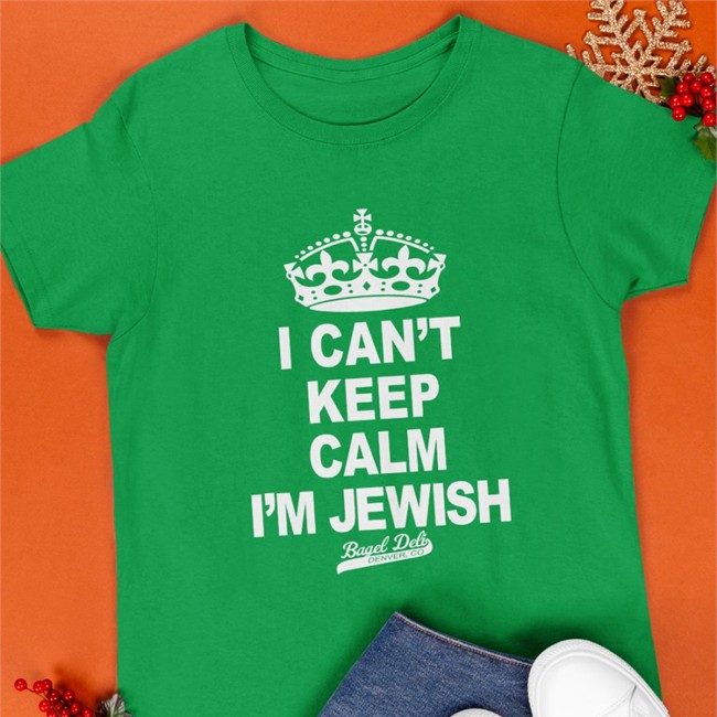Ryan Warner I Can't Keep Calm I'm Jewish Bagel Deli Denver Long Sleeved T Shirt