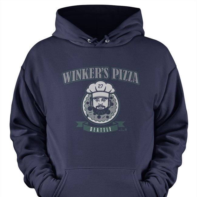 Winker's Pizza Shirts Winker's Pizza Seattle Hooded Sweatshirt Breakingt Mariners Team Store