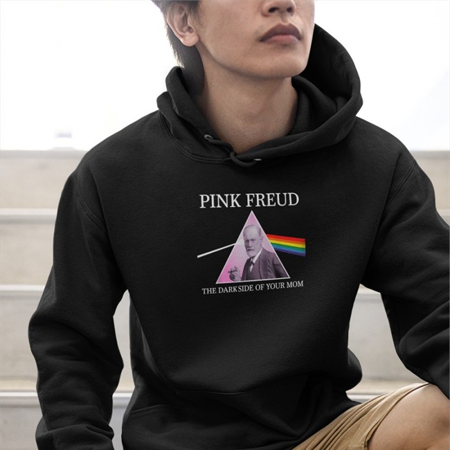 Shirts That Go Hard Sigmund Freud sychology Pink Freud Side Of Your Mom Shirt Black