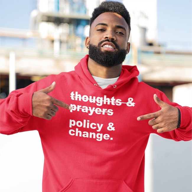 Thoughts & Prayers Policy & Change Shirt Funny Thoughts & Prayers Policy & Change Shirt