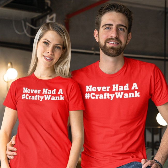 Never Had A #Craftywank T Shirt Red Never Had A Crafty Wank T Shirt Red Darren Grimes