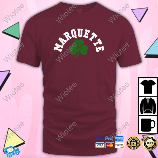 Marquette Spirit Marquette Shamrock Shirts Official Marquette Spirit Marquette Shamrock T-Shirt