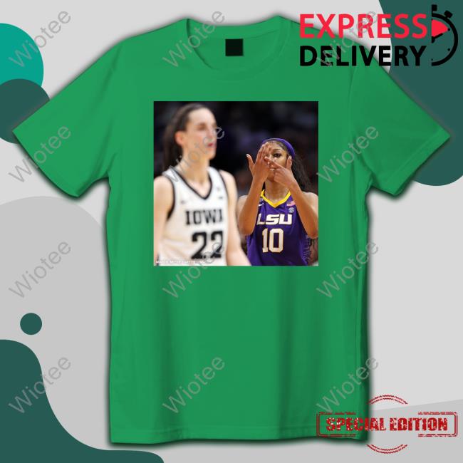 Angel Reese Taunts Caitlin Clark Shirt Angel Reese Taunts Caitlin Clark You Can't See Me Tee Shirt Espn