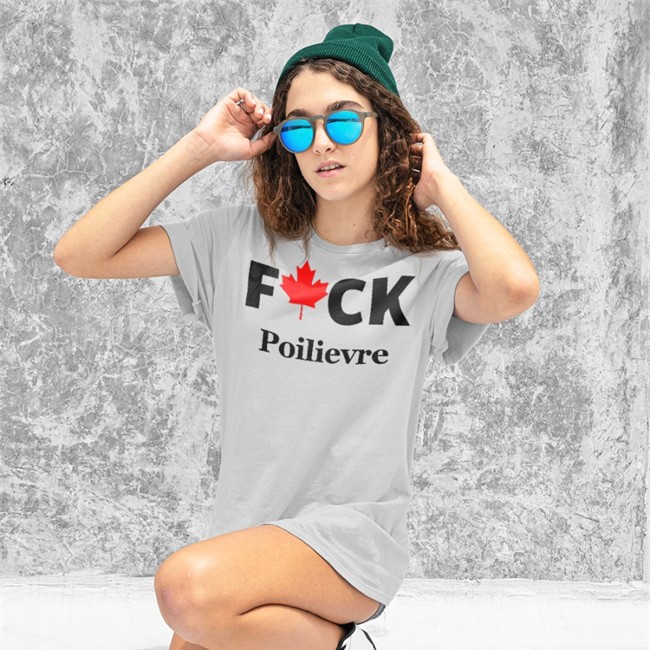 Resistance R Us Fuck Poilievre Long Sleeve T Shirt Canadian Maple Leaves