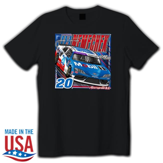 Official John Hunter Nemechek Joe Gibbs Racing Team Collection Mobil 1 Car Tee Shirt