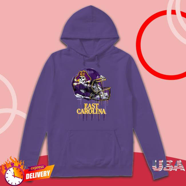 Official East Carolina Pirates Original Dripping Football Helmet T Shirt