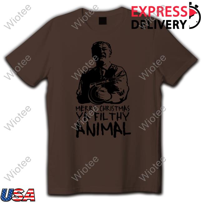 Bunker Branding Merry Christmas Ya Filthy Animal Long Sleeve T Shirt Bunker Branding Merch Merry Christmas Ya Filthy Animal Shirt