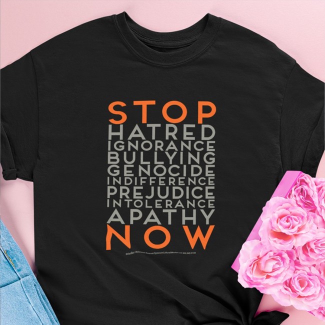 Holocaust Stop Hatred Ignorance Bullying Genocide Indifference Prejudice Intolerance Apathy Now Hoodies Kelly Palmer