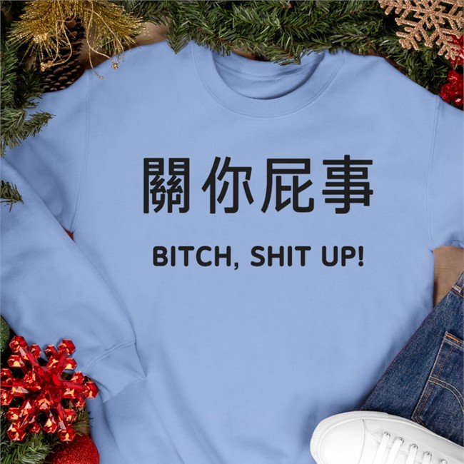 Goodshirts Merch Not Your Business Bitch Shit Up Hoodie Poorly Translated Shirts