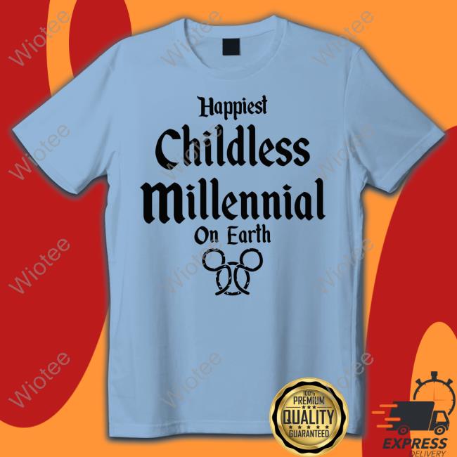 Happiest Childless Millennial On Earth Mickey Mouse Tee