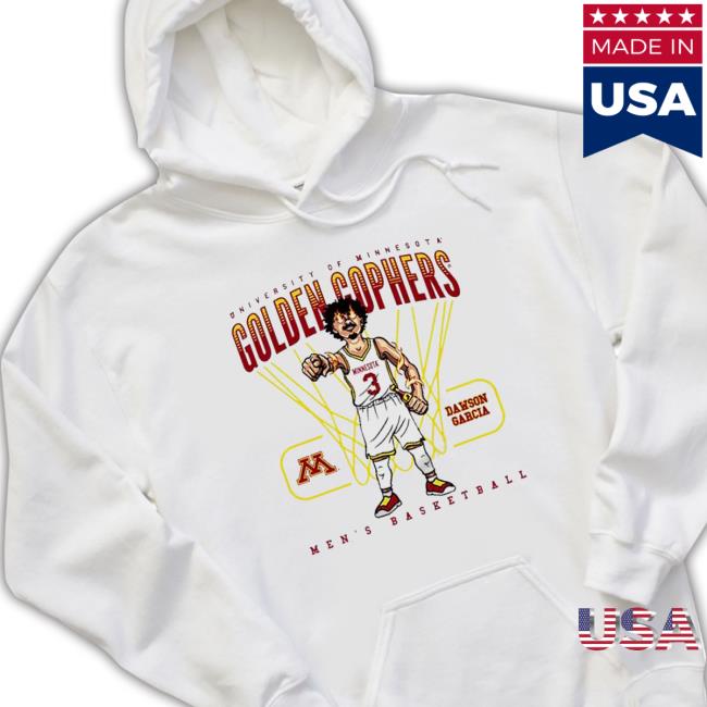 Dawson Garcia University Of Minnesota Golden Gophers NCAA Basketball Shirts Official Dawson Garcia University Of Minnesota Golden Gophers NCAA Basketball Tee Shirt