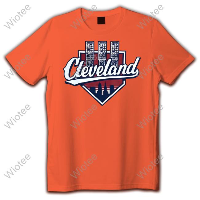 Gv Art Work Shop Cleveland Baseball Lights Beige Long Sleeve Tee