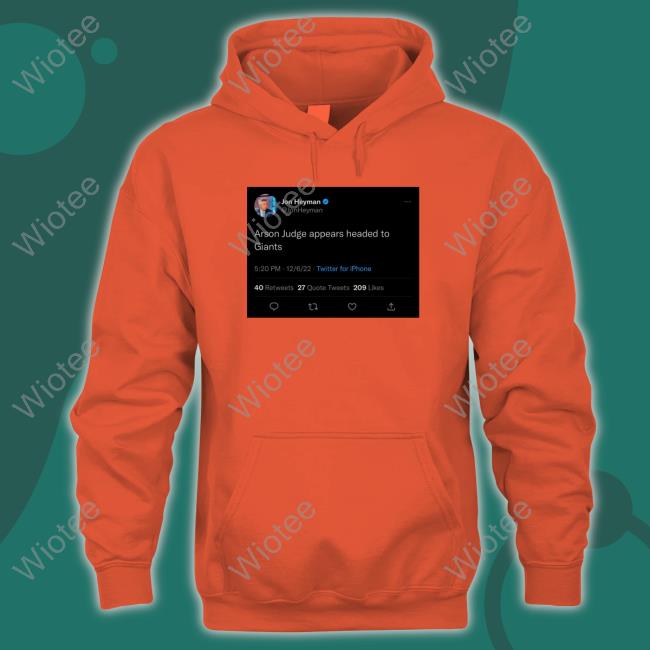 Official Jon Heyman Arson Judge Appears Headed To Giants T Shirts Jon Heyman Arson Judge Appears Headed To Giants Twitter T Shirts