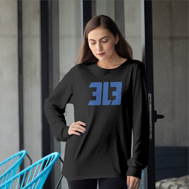 Detroit Lions 313 Hoodies 3L3 Detroit Lions 313 Long Sleeve Tee 3L3