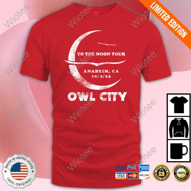 To The Moon Tour Anaheim Tee Shirt To The Moon Tour Anaheim Hoodie
