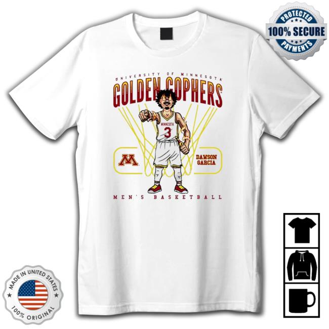 Dawson Garcia University Of Minnesota Golden Gophers NCAA Basketball Shirts Official Dawson Garcia University Of Minnesota Golden Gophers NCAA Basketball Hooded Sweatshirt