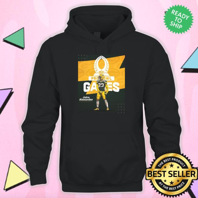 Official Green Bay Packers Jaire Alexander Cornerback Pro Bowl Games 2022 Hooded Sweatshirt Green Bay Packers Jaire Alexander Cornerback Pro Bowl Games 2022 T-Shirt
