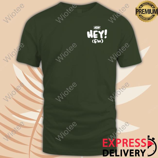 Hey EW Front Left Chest Tee Shirt All Elite Wrestling RJ City Hey Ew Front Left Chest AEW Shop Tee