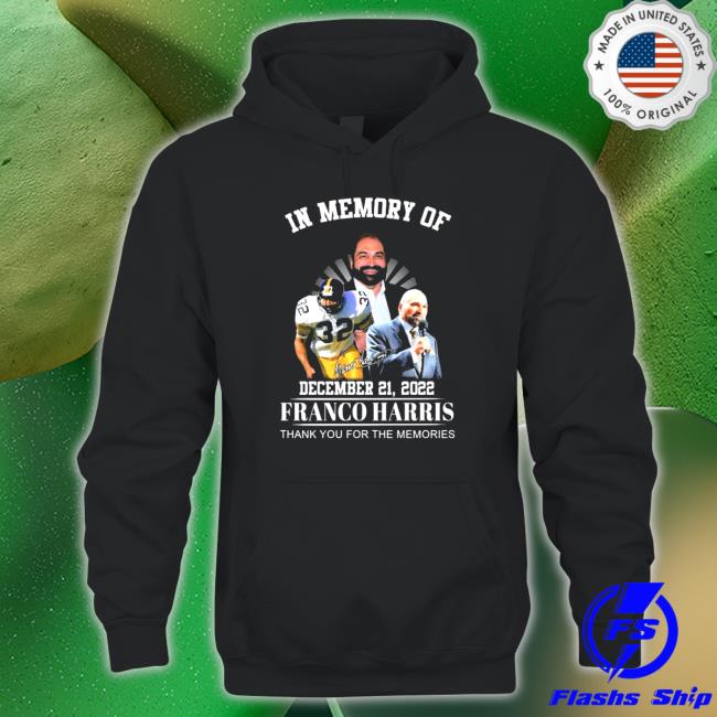 In Memory Of Franco Harris December 21, 2022 Thank You For The Memories Signatures Long Sleeve T Shirt Official In Memory Of Franco Harris December 21, 2022 Thank You For The Memories Signatures Shirt