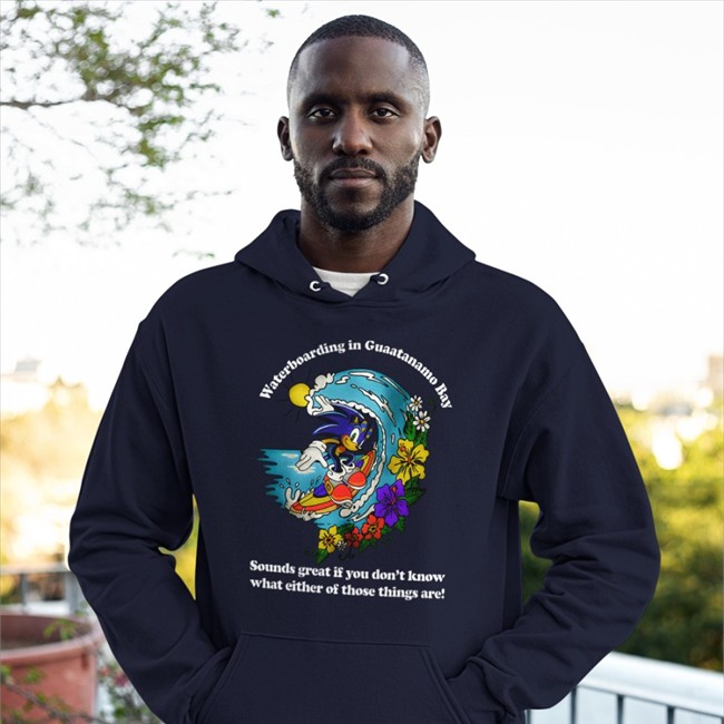 Shirts That Go Hard Sonic Waterboarding In Guaatanamo Bay Sounds Great If You Don’T Know What Either Of Those Things Are Tee Sleep Boy Underground Merch