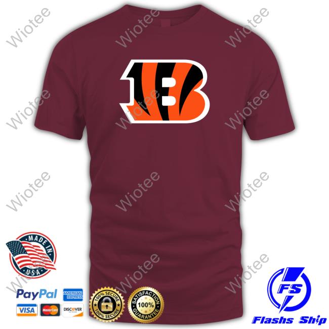 Official Cincinnati Bengals Primary Colour Logo Tee Shirt
