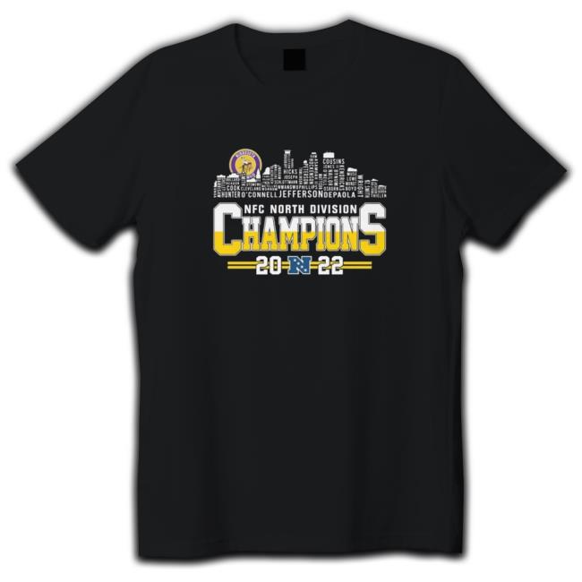 Official Minnesota Vikings City 2022 NFC North Division Champions 2008-2022 Tee Shirt